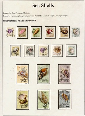 kenya-qeii-sg36-52a-1971-4-sea-shells-defins-set-both-50c-70c-fine-used