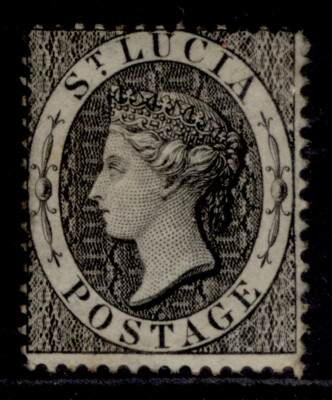 st-lucia-qv-sg15-1d-black-m-mint-cat-50