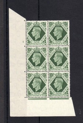 george-vi-9d-unmounted-mint-cylinder-5-block-cat-80