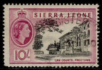 sierra-leone-qeii-sg221a-10s-black-purple-used-cat-40