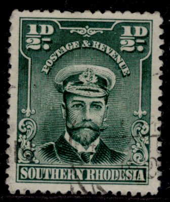 southern-rhodesia-gv-sg1-d-blue-green-fine-used