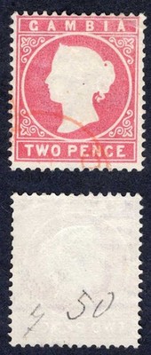 gambia-sg13b-2d-rose-wmk-cc-upright-cds-used-cat-12-pounds