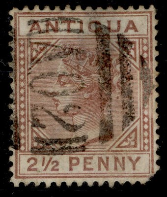 antigua-qv-sg19-2d-red-brown-used-cat-180-wmk-cc