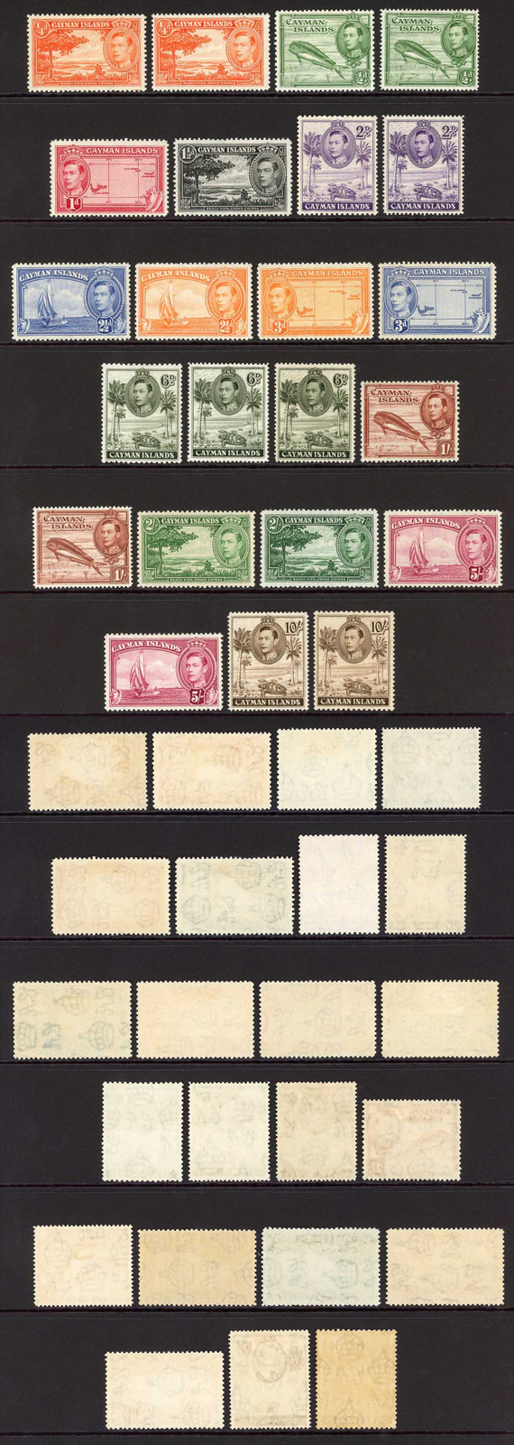 cayman-is-sg115-26a-1938-set-inc-shades-and-perf-as-listed-in-sg-m-m-cat-120-po