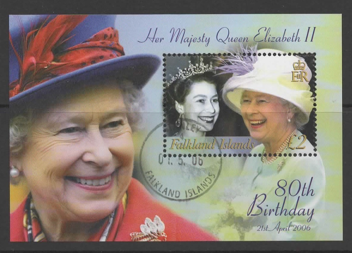 falkland-islands-sgms1042-2006-80th-birthday-of-queen-elizabeth-used