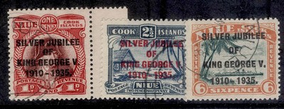 new-zealand-niue-gv-sg69-71-1935-silver-jubilee-set-fine-used-cat-25-cds