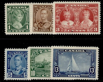 canada-gv-sg335-340-1935-silver-jubilee-set-m-mint-cat-40