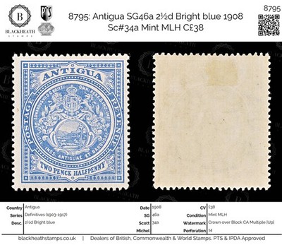 8795-antigua-sg46a-2d-bright-blue-1908-sc-34a-mint-mlh-c38