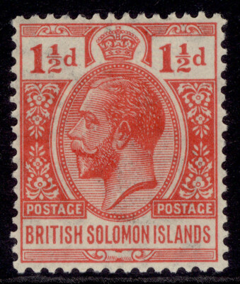 british-solomon-islands-gv-sg19-1d-red-m-mint