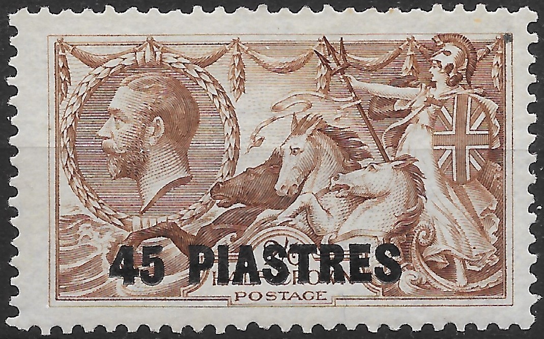 british-levant-sg48-1921-45pi-on-2-6-chocolate-brown-mtd-mint