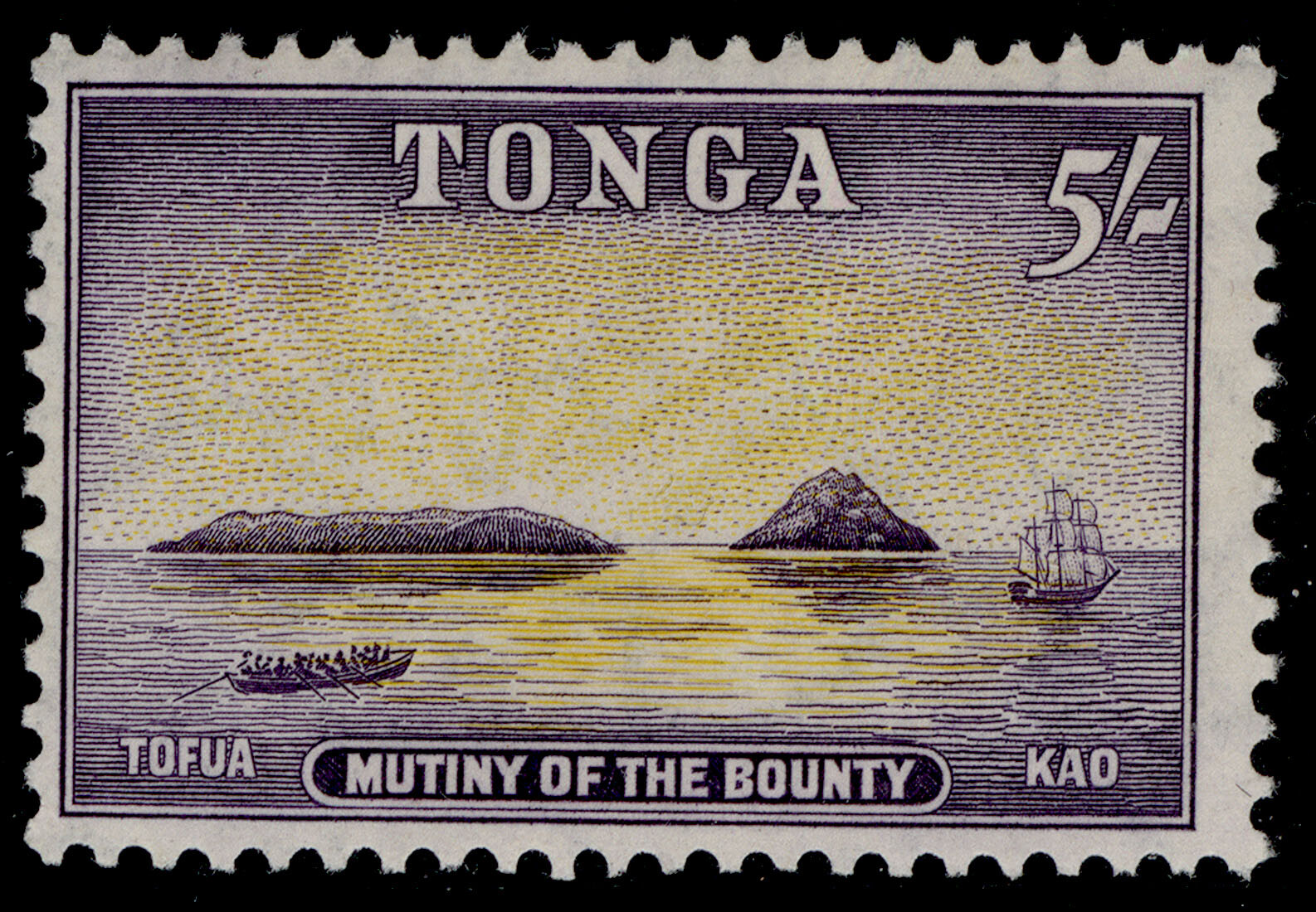 tonga-qeii-sg112-5s-orange-yellow-slate-lilac-nh-mint-cat-25