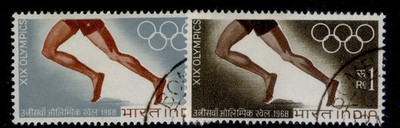india-qeii-sg569-570-1968-olympic-games-set-fine-used
