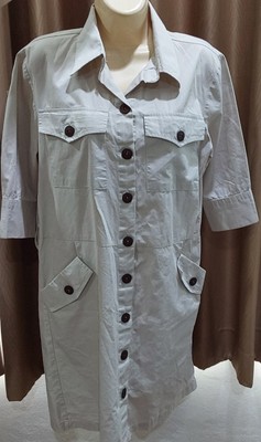 yada-designer-womens-3-4-sleeve-dress-with-button-belt-closure-collar