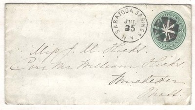 usa-3c-green-washington-postal-envelope-saratoga-springs-wedges-fancy-cancel