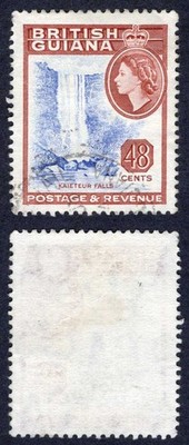 british-guiana-sg362a-48c-wmk-12-variety-rock-below-waterfall-cat-30-pounds