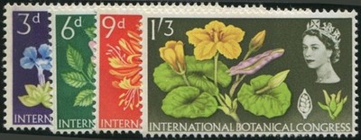 1964-botanical-sg-655p-58p-phos-set-of-four-u-m