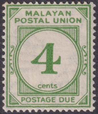 malayan-postal-union-1936-4c-green-postage-due