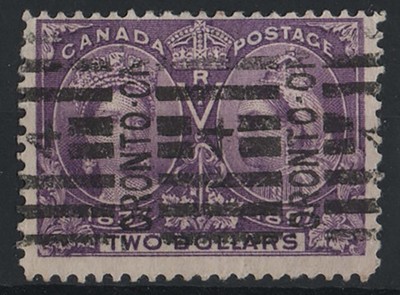 canada-1898-jubilee-2-deep-violet-sg127-vgu-neat-toronto-roller-cancel-c450