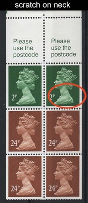 gb-1991-machin-gravure-2p-24p-bklt-pane-with-r1-2-scratch-on-neck-variety-um
