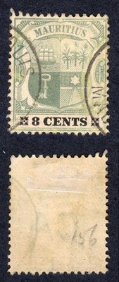 mauritius-sg147-8c-green-and-black-buff-used-cat-20-pounds