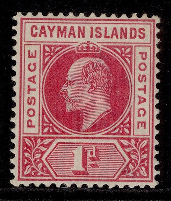 cayman-islands-edvii-sg4-1d-carmine-m-mint-cat-10