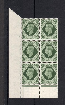 george-vi-9d-unmounted-mint-cylinder-5-block-perf-i-p-cat-100