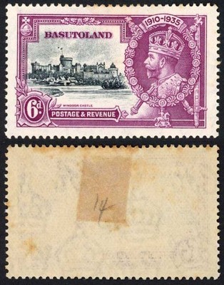 basutoland-sg14h-1935-silver-jubilee-6d-variety-dot-by-flagstaff