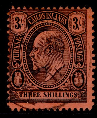 turks-caicos-islands-edvii-sg126-3s-black-red-fine-used-cat-70