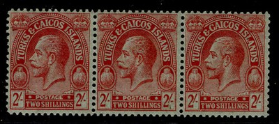 turks-caicos-islands-gv-sg173-2s-red-emerald-nh-mint-cat-10-strip-x3