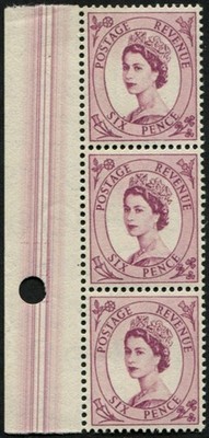 1955-6d-sg-548-dr-blade-inking-flaw-on-sheet-margin-of-strip-of-three