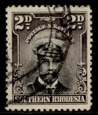 southern-rhodesia-gv-sg4-2d-black-purple-grey-fine-used