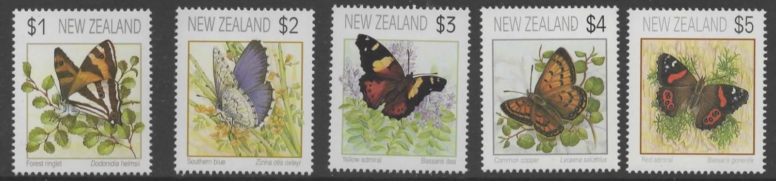 new-zealand-sg1635-9-1991-butterflies-mnh