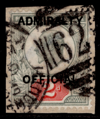 gb-edvii-sg-o104-2d-green-carmine-red-used-cat-160-on-piece