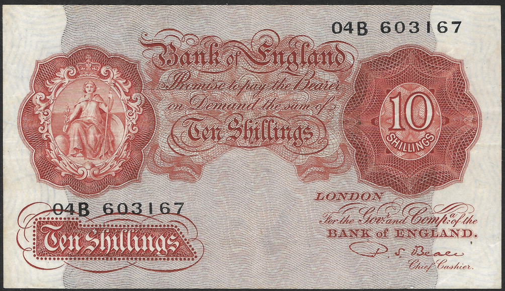 1950-bank-of-england-10-note-beale-b266-good-condition