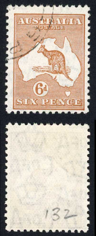 australia-sg132-6d-chestnut-kangaroo-wmk-c-of-a-cto