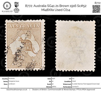8772-australia-sg41-2s-brown-1916-sc-52-mi48xiia-used-c14