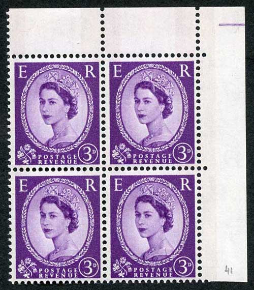 s74-3d-deep-lilac-crowns-wmk-u-m-block-4-green-phosphor-ebay-6