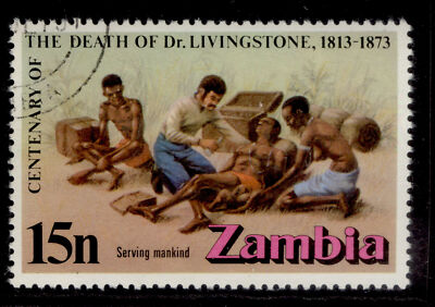 zambia-qeii-sg194-1973-15n-healing-the-sick-fine-used