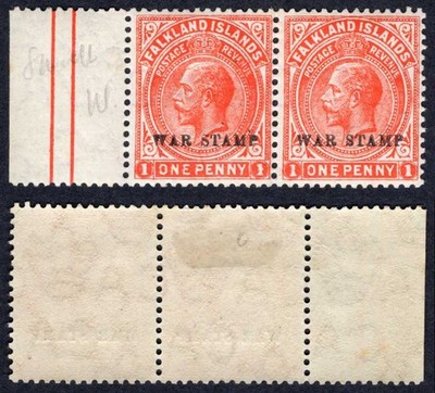 falkland-is-1d-war-stamp-with-small-w-m-m
