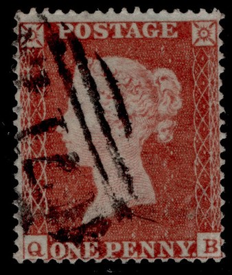 gb-qv-sg17-1d-red-brown-sc16-die-i-fine-used-cat-25-plate-176-qb