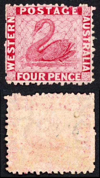 western-australia-sg56-1864-79-4d-carmine-wmk-crown-cc-m-m