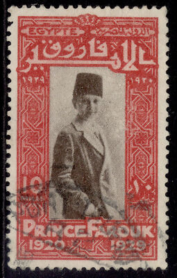 egypt-sg179a-10m-brown-carmine-red-fine-used-cat-95-centre-in-brown