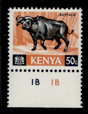 kenya-qeii-sg26a-50c-black-red-orange-nh-mint-cat-14-glazed-paper