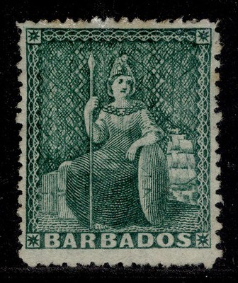 barbados-qv-sg43-d-green-unused-cat-180