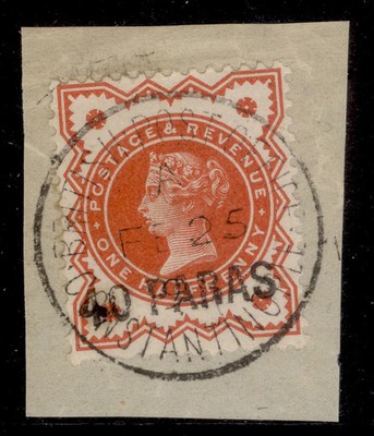 british-levant-qv-sg7-40pa-on-d-vermilion-fine-used-cat-130-on-piece