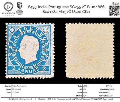 8435-india-portuguese-sg255-2t-blue-1886-sc-178a-mi157c-used-c11