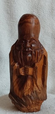 vintage-wooden-japanese-fukurokuju-lucky-god-of-wisdom-12cm-136gm-pre-owned