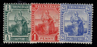 trinidad-edvii-sg146-148-1909-complete-set-lh-mint-cat-42