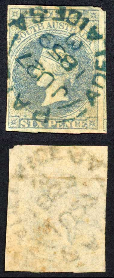 south-australia-1856-sg10-6d-slate-blue-with-good-margins-and-fine-blue-cds