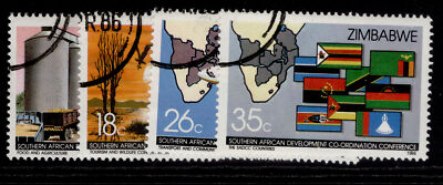zimbabwe-qeii-sg690-693-1986-6th-anniv-of-co-ordination-conference-fine-used